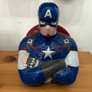 Captain America Ceramic Piggy Bank Avengers Age Of Ultron 2015 Marvel Comics MC
